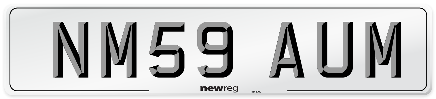 NM59 AUM Number Plate from New Reg